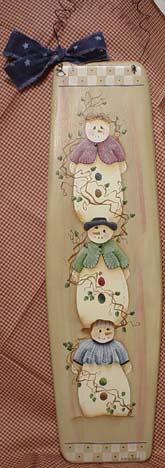 Snowman Trio Barrel Stave