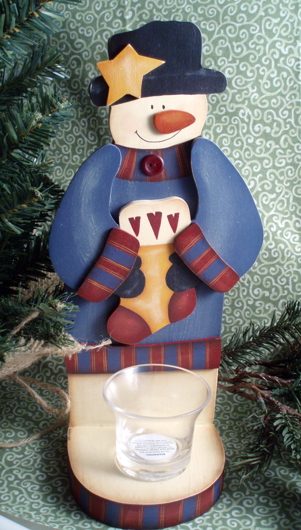 Snowman Votive Holder