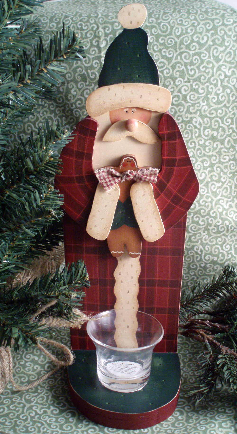 Santa Votive Holder